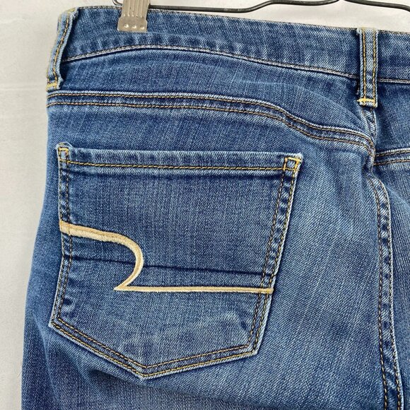 American Eagle Womens Jeans 32x29 Measured Super Stretch Skinny Blue - Picture 14 of 16
